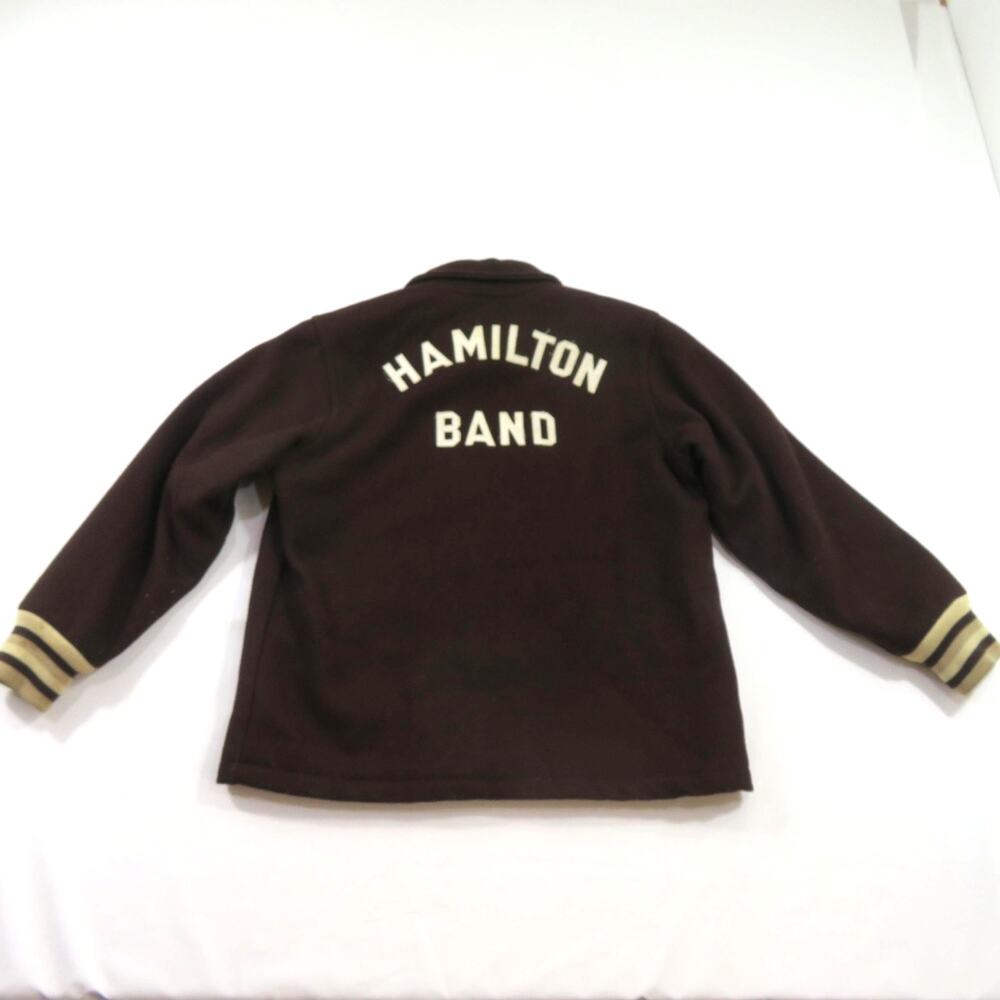 Hamilton Band Wool Letterman Jacket Made in USA Sz 20 Zides Sportswear 1980s